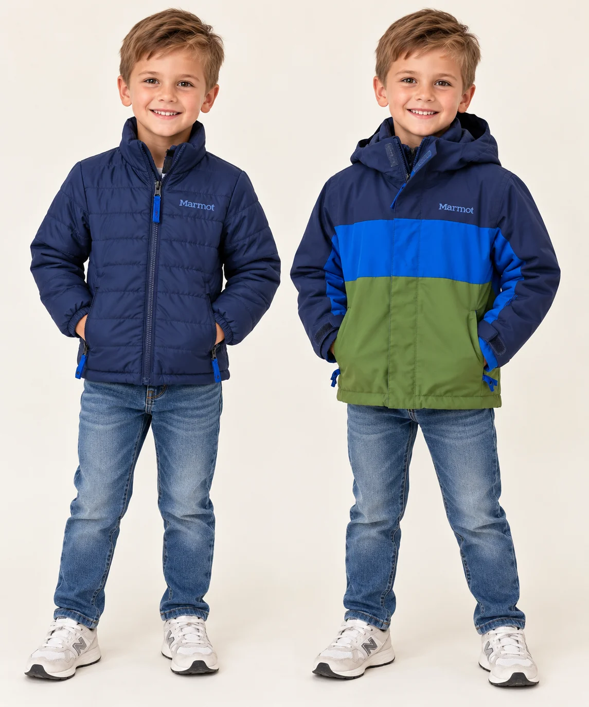 Marmot Boys 3-in-1 Terrain Component Jacket Size XXS 4 5 Waterproof Winter Coat