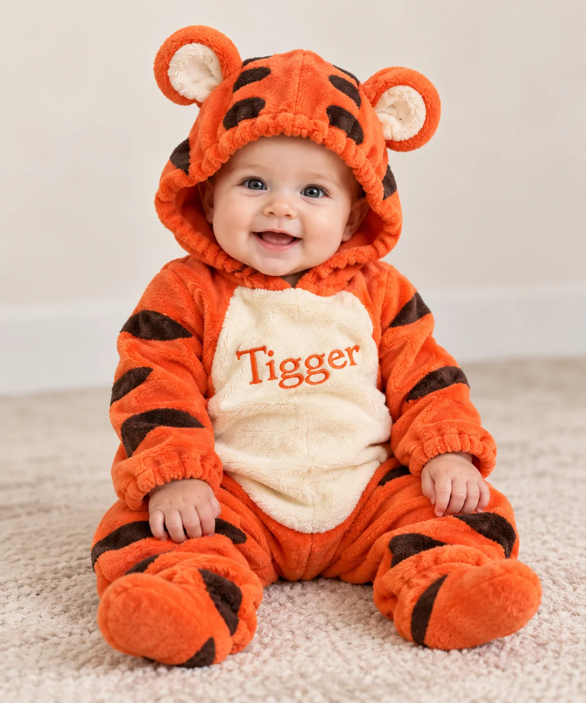 Disney Winnie the Pooh Tigger Plush Infant Costume Romper Orange 6-9 Months